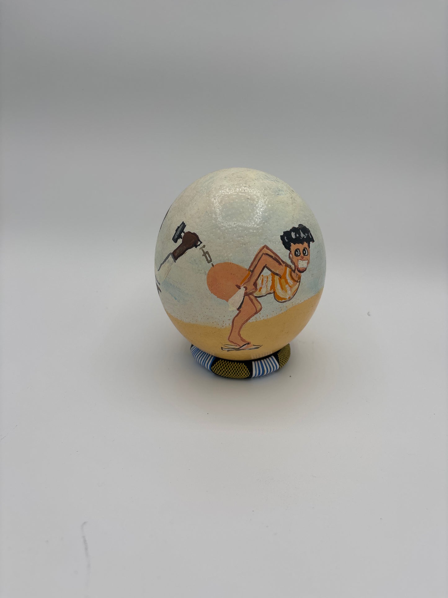 Doctor painted ostrich eggs