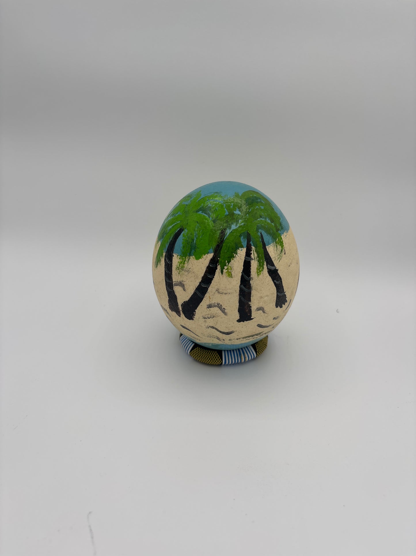 Beach front ostrich egg