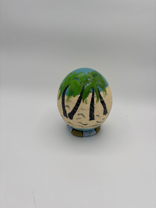Beach front ostrich egg