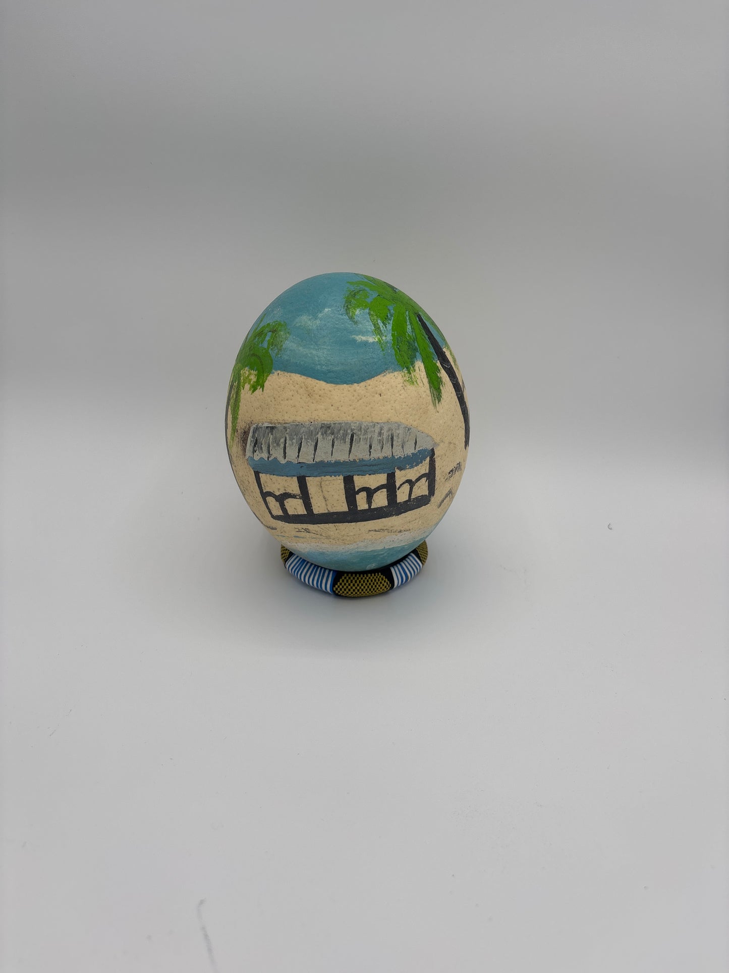 Beach front ostrich egg