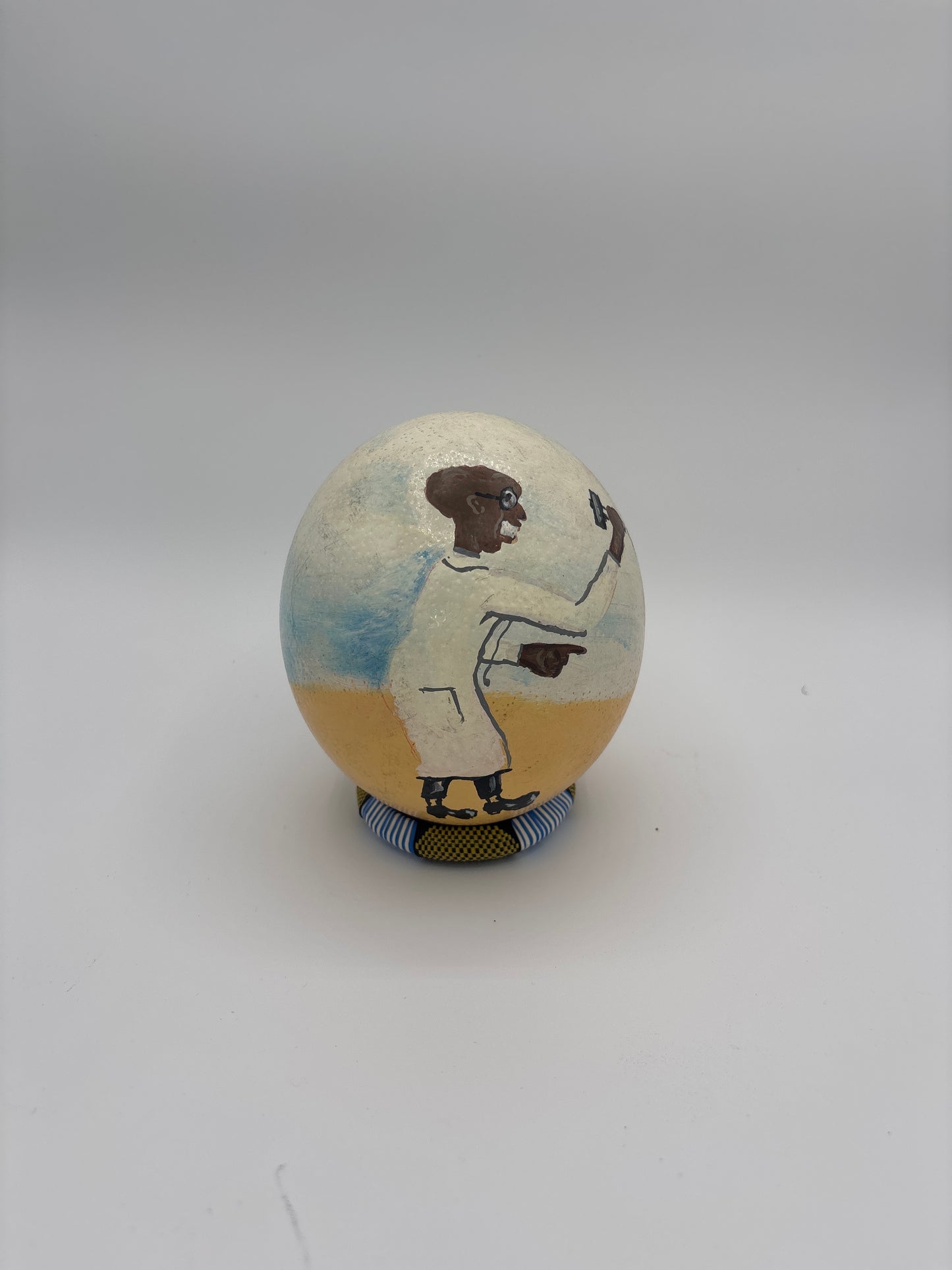 Doctor painted ostrich eggs