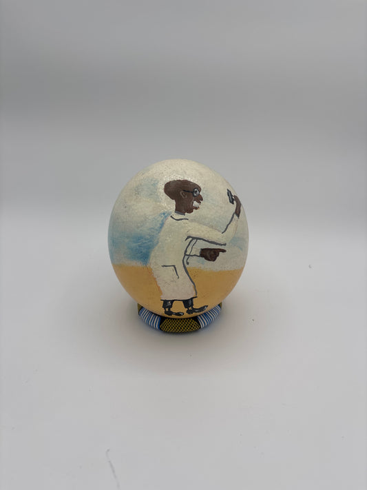 Doctor painted ostrich eggs